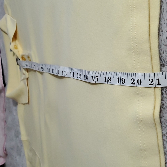 KENNETH TOO! K.T. Classics Womens Yellow 3-button Sport Golf Tennis Shirt-Sz L - Picture 10 of 10